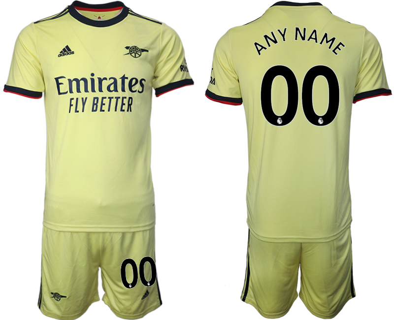 Cheap Men 2021-2022 Club Arsenal away yellow customized Soccer Jersey